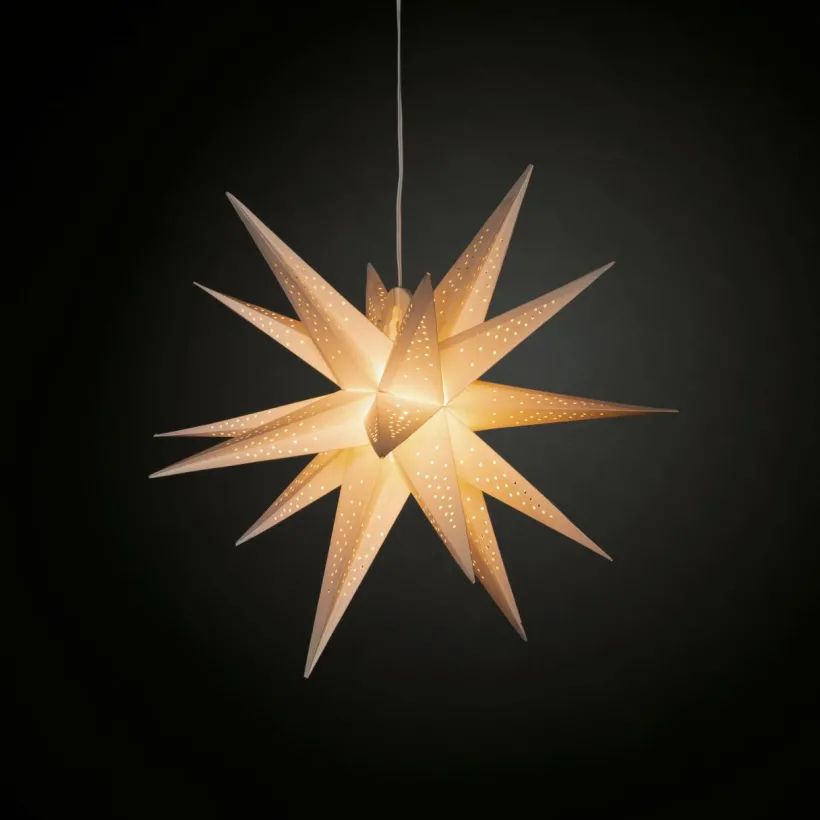 3-D Pappersstjärna LED Höjd 60 Cm