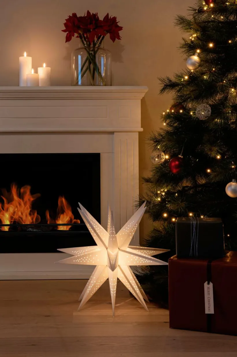 3-D Pappersstjärna LED Höjd 60 Cm