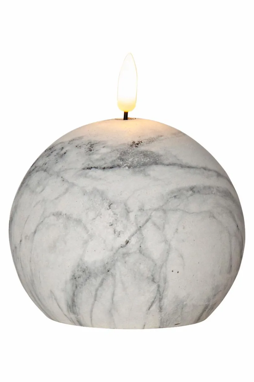 FLAMME MARBLE Blockljus LED 12 Cm