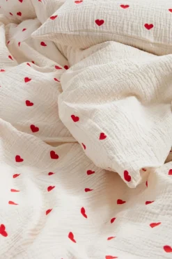 HEARTS Påslakanset Enkelsäng - Ekologisk