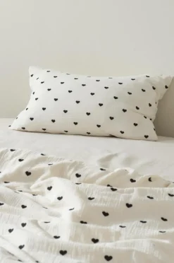 HEARTS örngott 90x50 Cm - Ekologisk