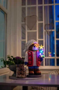 Liten Teddybjörn LED Höjd 38,5 Cm