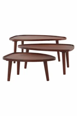 MANIAGO Soffbord 3-delar 64x95 Cm/55x84 Cm/45x68 Cm