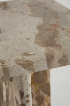 MELETO Sidobord Marmor 35x35 Cm