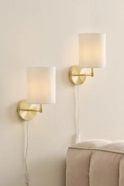 SETH PLISSÉ Vägglampa 2-pack
