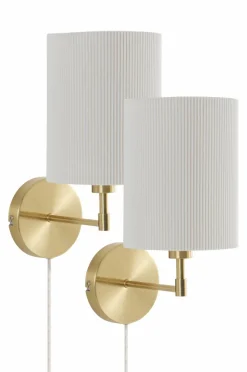 SETH PLISSÉ Vägglampa 2-pack