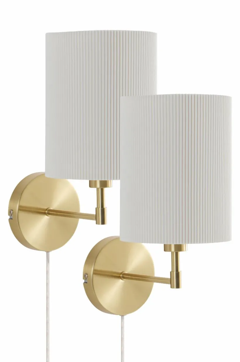 SETH PLISSÉ Vägglampa 2-pack