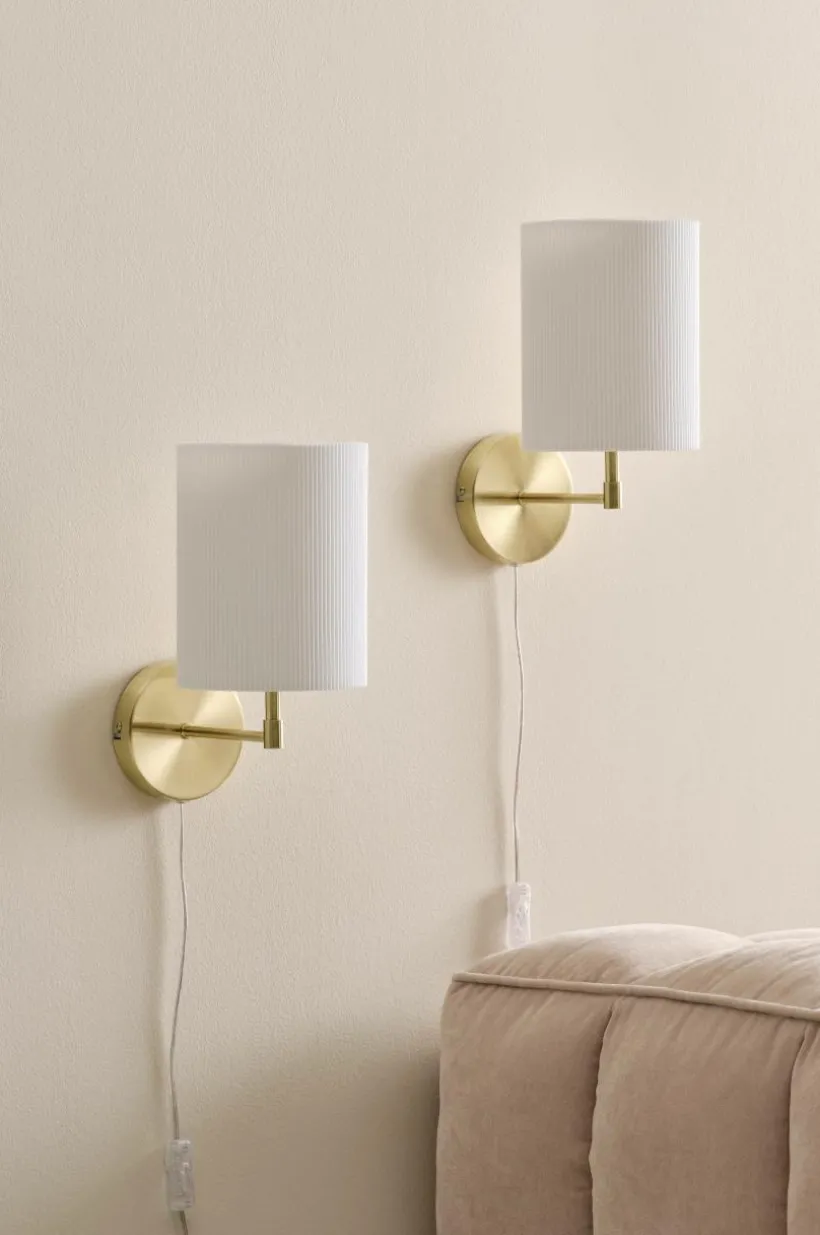 SETH PLISSÉ Vägglampa 2-pack